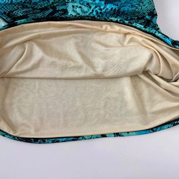 Miraclesuit Off The Scales Love Knot Tankini Swimsuit Top size 12 - Picture 8 of 13